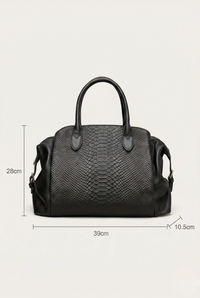 Sac à main cuir effet crocodile
