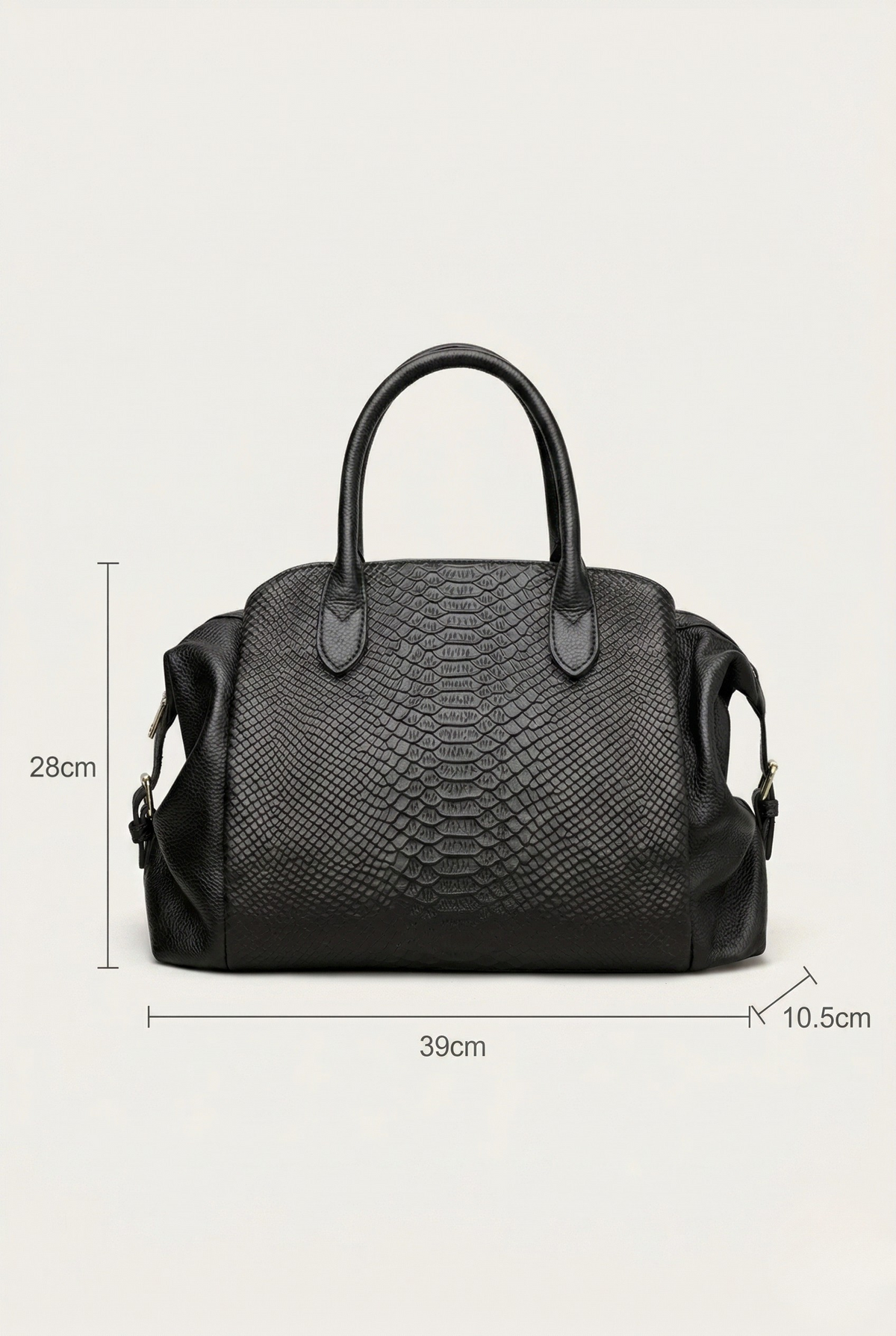 Sac à main cuir effet crocodile