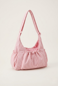 Sac bandoulière nylon à carreau