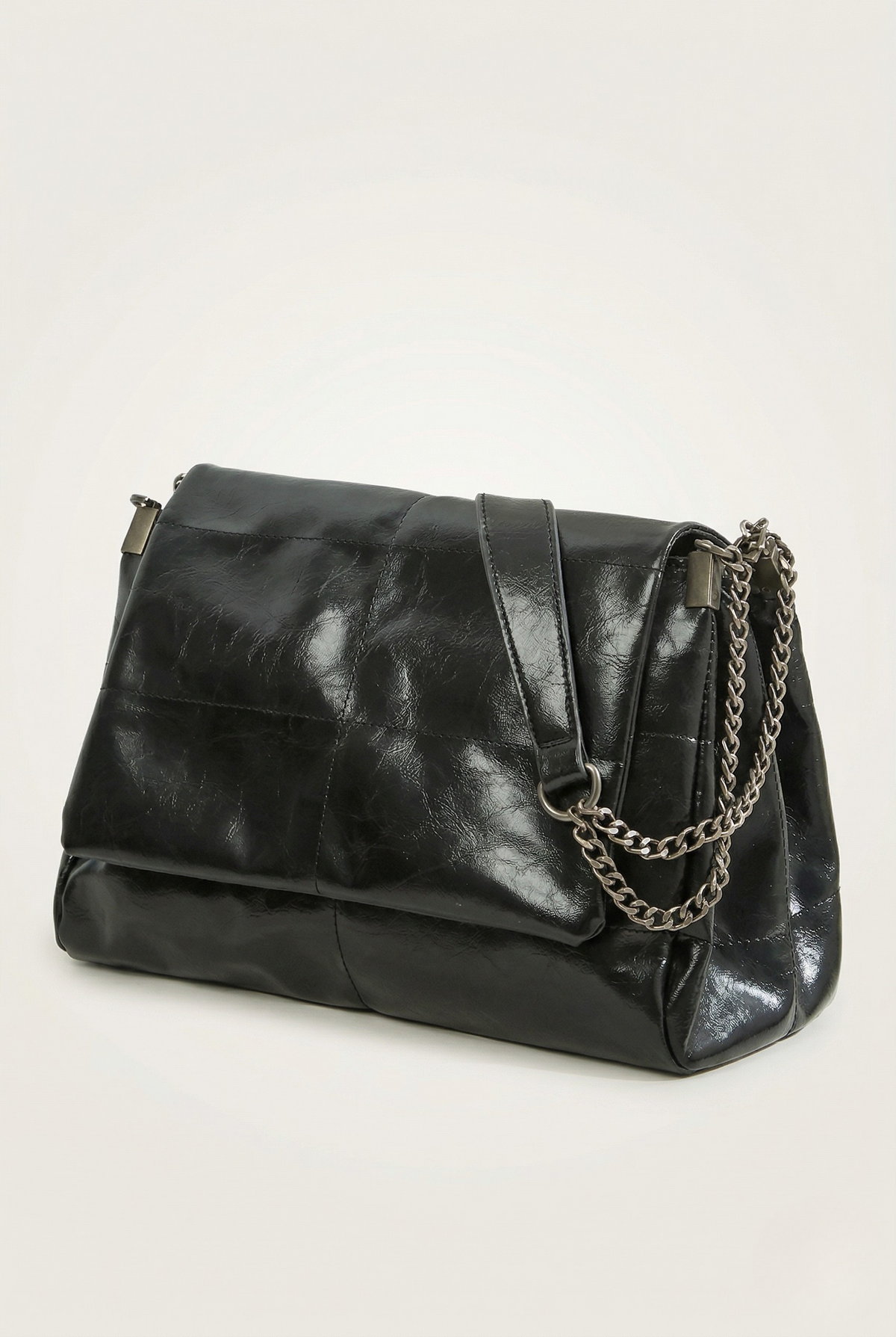 Sac épaule verni chaîne