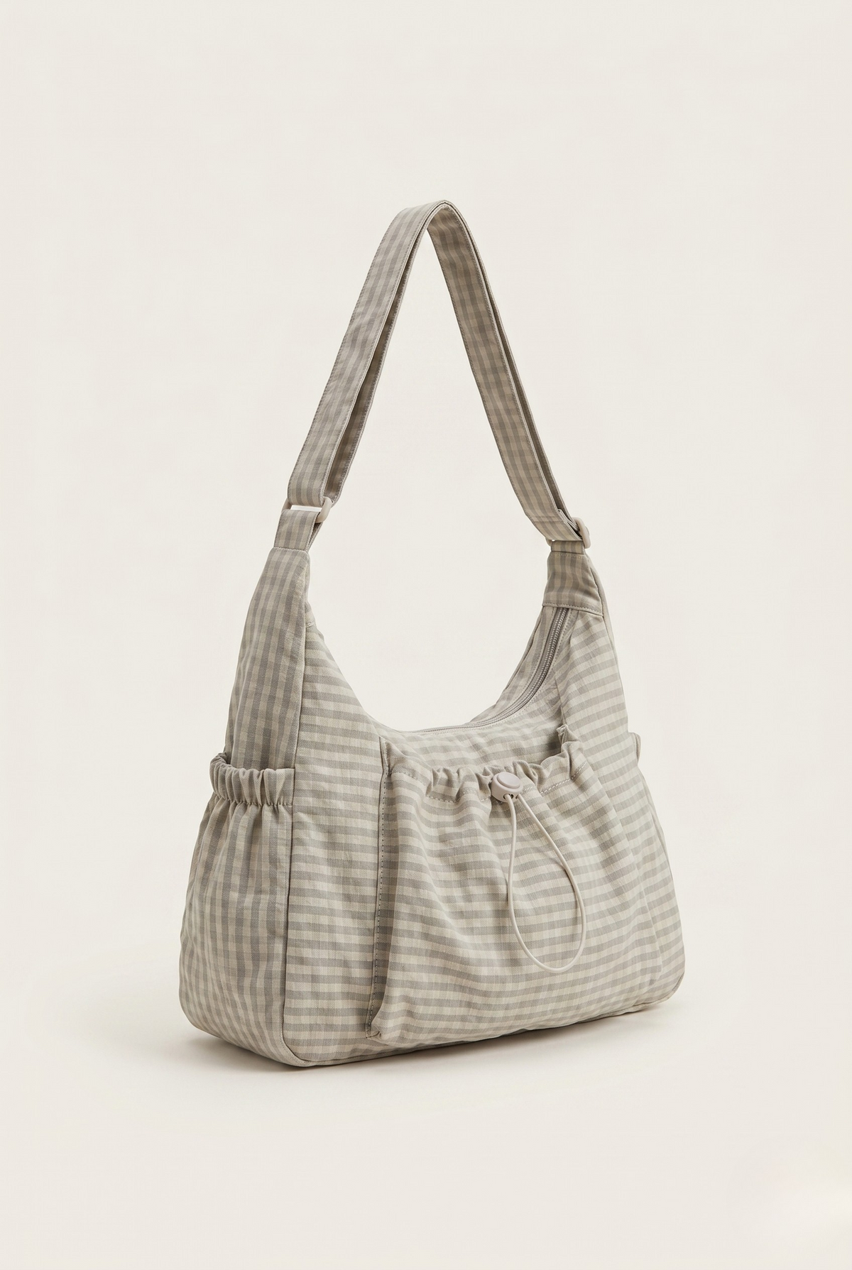 Sac bandoulière nylon à carreau