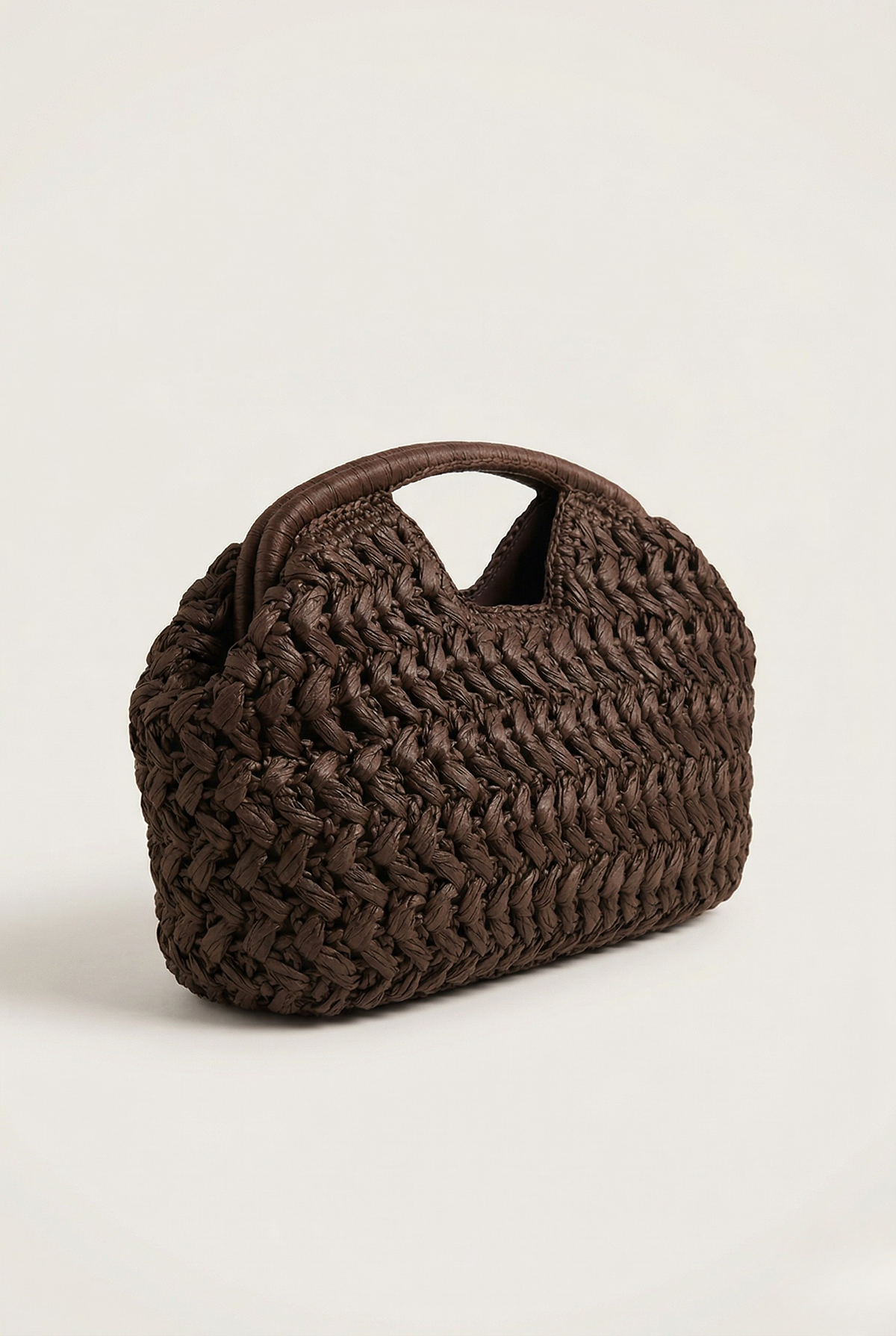 Sac à main tressé poignée rigide