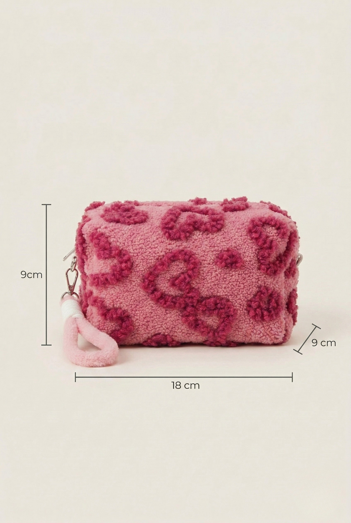 Trousse de toilette motif coeur