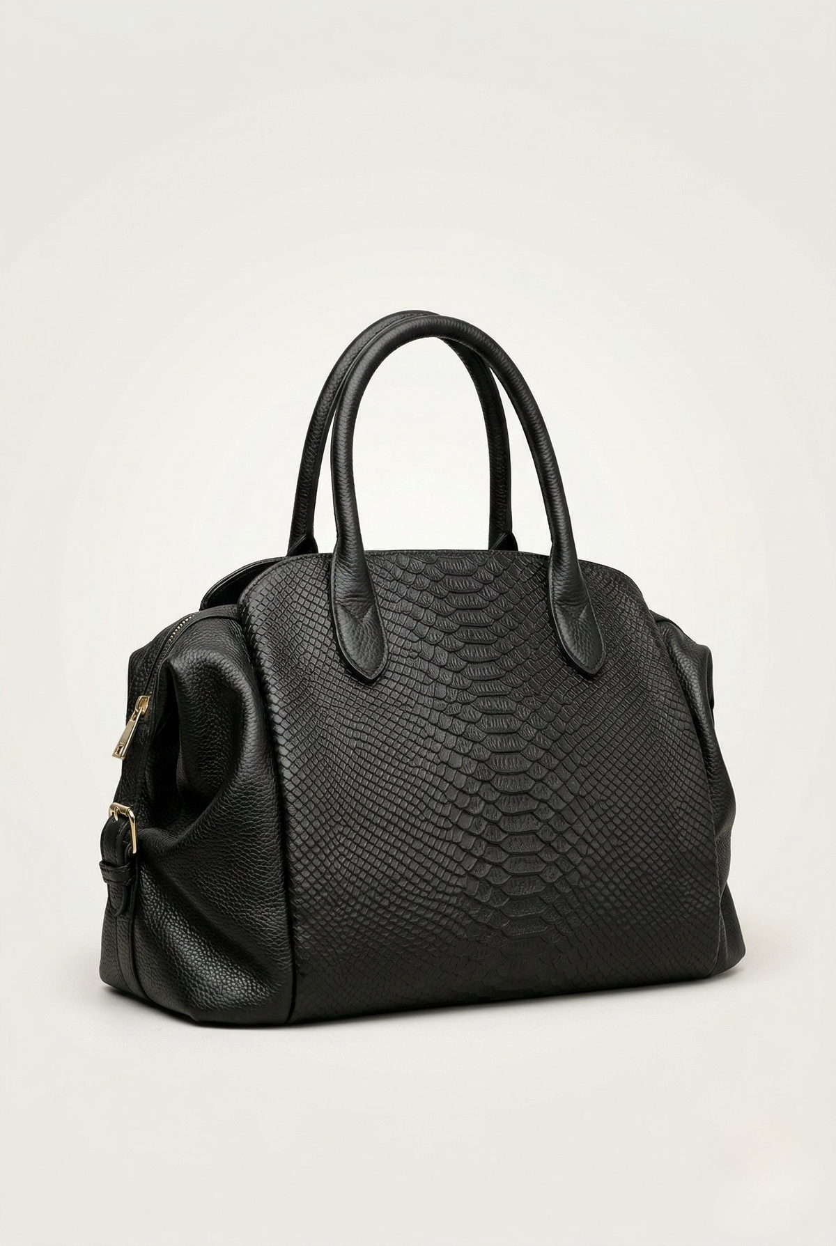 Sac à main cuir effet crocodile