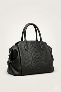 Sac à main cuir effet crocodile