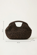 Sac à main tressé poignée rigide