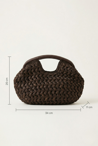 Sac à main tressé poignée rigide