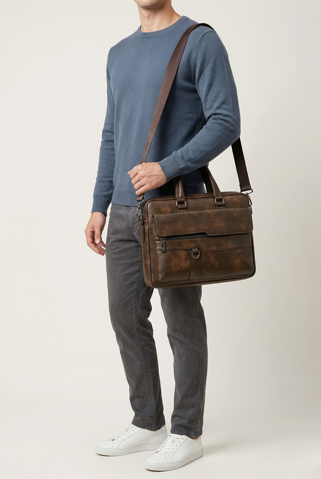 Sac ordinateur bandoulière homme