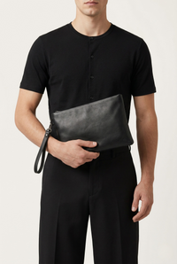 Pochette souple en cuir