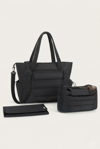 Sac à langer matelassé bandoulière 3 pièces
