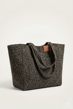 Sac cabas toile motif léopard