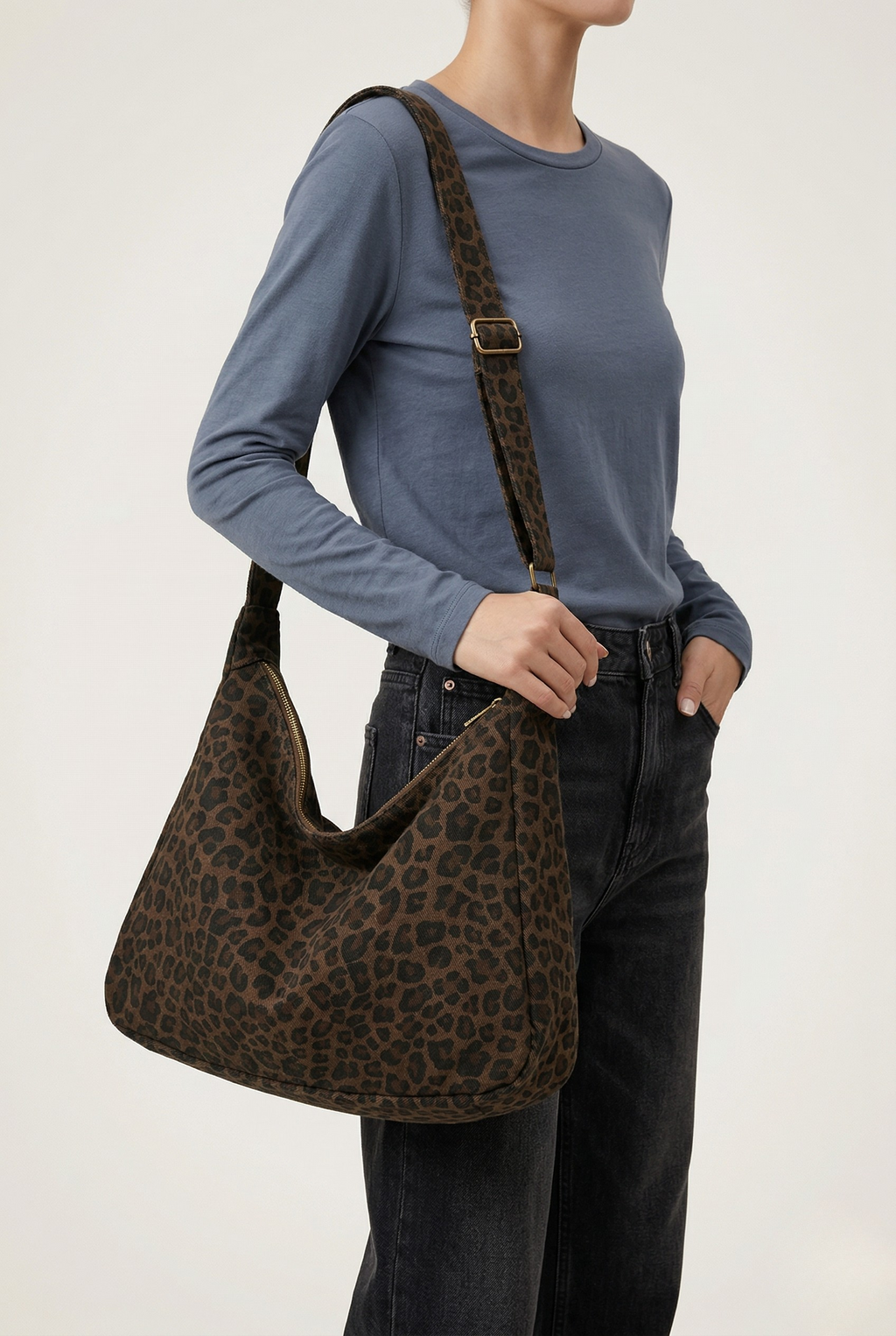 Sac épaule motif leopard