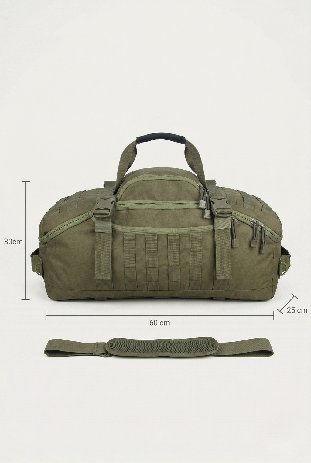 Sac de voyage style militaire convertible dos