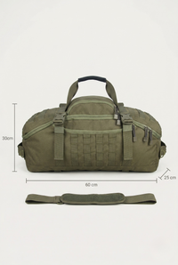 Sac de voyage style militaire convertible dos