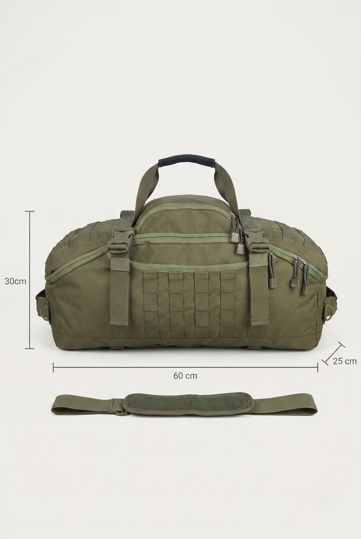 Sac de voyage style militaire convertible dos